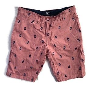 Beverely Hills Polo Club Beer Cans Pink Chino Shorts